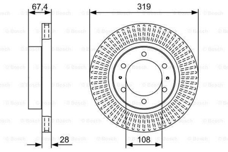 Тормозной диск BOSCH 0986479W47