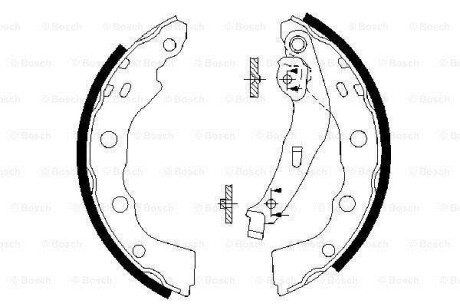 Гальмівні колодки, барабанні BOSCH 0986487577