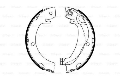 Гальмівні колодки ручного гальма BOSCH 0986487763