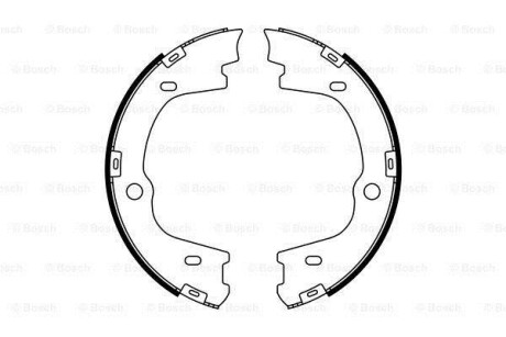 Комплект тормозных колодок, стояночная тормозная система BOSCH 0986487778 (фото 1)