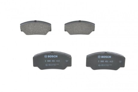 Комплект тормозных колодок, дисковый механизм BOSCH 0986491410