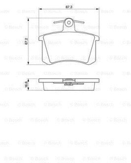 Комплект тормозных колодок, дисковый механизм BOSCH 0986491441 (фото 1)