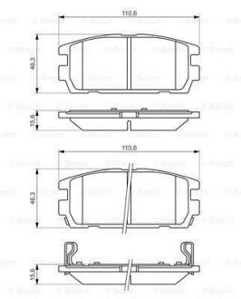 Комплект тормозных колодок, дисковый механизм BOSCH 0986494137