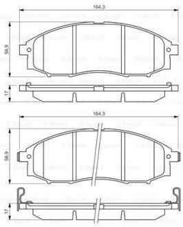 Комплект гальмівних колодок з 4 шт. дисків BOSCH 0986494152