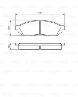 Комплект тормозных колодок, дисковый механизм BOSCH 0986494208