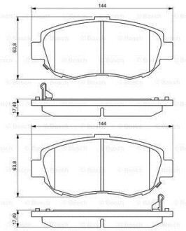 Гальмівні колодки, дискові BOSCH 0 986 494 211