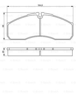 Комплект тормозных колодок из 4 шт. дисков BOSCH 0986494266