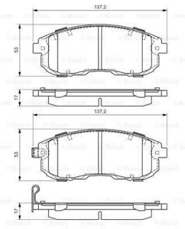 Комплект тормозных колодок, дисковый механизм BOSCH 0986494337