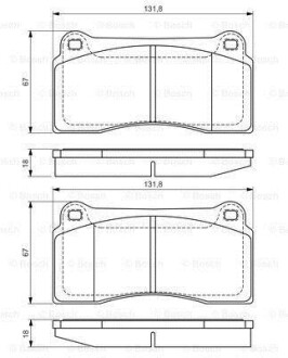 Комплект тормозных колодок, дисковый механизм BOSCH 0986494353