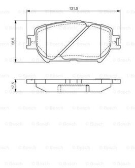 Комплект тормозных колодок из 4 шт. дисков BOSCH 0986494363