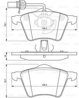 Комплект тормозных колодок, дисковый механизм BOSCH 0 986 494 390 (фото 1)