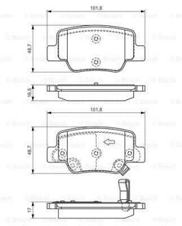 Гальмівні колодки, дискові BOSCH 0 986 494 404