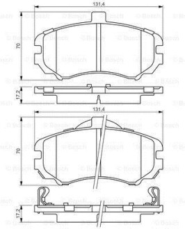 Гальмівні колодки, дискове гальмо (набір) BOSCH 0986494426