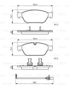 Гальмівні колодки, дискові BOSCH 0986494447 (фото 1)