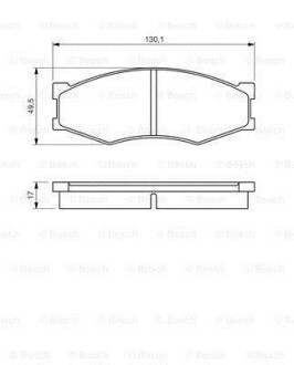 Комплект тормозных колодок, дисковый механизм BOSCH 0 986 494 541 (фото 1)