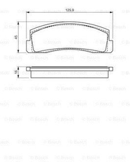 ДИСКОВI КОЛОДКИ ПЕРЕДНI BOSCH 0986494543