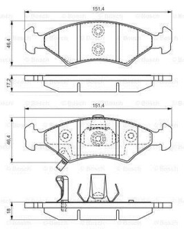 Дисковые тормозные колодки BOSCH 0986494547