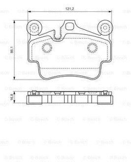 Гальмівні колодки, дискові BOSCH 0986494567