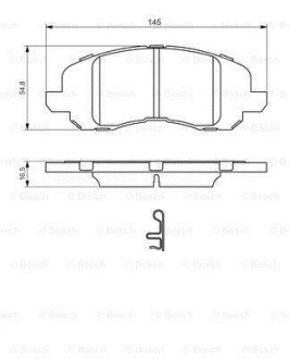 Комплект тормозных колодок, дисковый механизм BOSCH 0 986 494 575