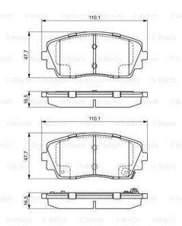 Гальмівні колодки, дискові BOSCH 0986494688 (фото 1)