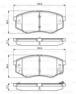 Гальмівні колодки, дискові BOSCH 0986494692