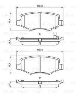 Тормозные колодки BOSCH 0986494706