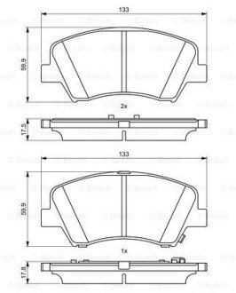 ДИСКОВЫЕ КОЛОДКИ ПЕРЕДНИ BOSCH 0986494712