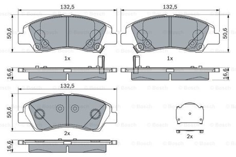 KLOCKI HAM. HYUNDAI P. I10 1,0-1,2 13- BOSCH 0986494760