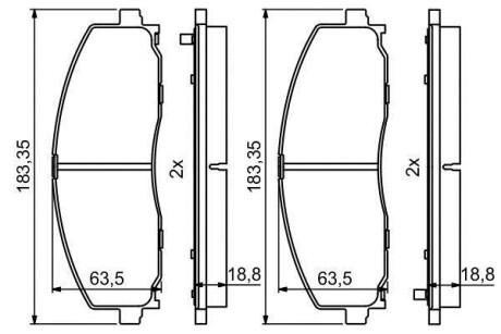 Гальмівні колодки BOSCH 0986494769