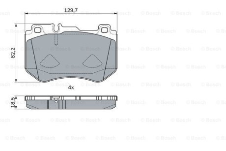 0 986 494 777 Гальмівні колодки (шт.) BOSCH 0986494777