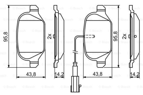 A_Колодки гальмівні дискові FIAT 500/Panda/Panda/Idea \'\'R BOSCH 0986494779