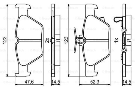 Тормозные колодки BOSCH 0986494836