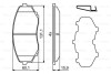 Гальмівні колодки, дискові BOSCH 0986494855 (фото 1)