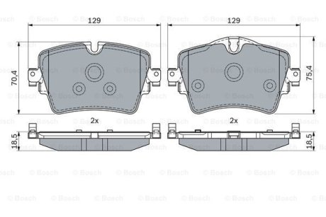 Тормозные колодки BOSCH 0986494940 (фото 1)