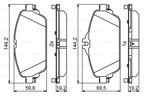 KLOCKI HAM./PRZ/ DB C-KLASA /A205/ 18- BOSCH 0986494951