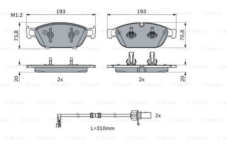 KLOCKI HAM./PRZ/ AUDI A6 C7 3.0 15- BOSCH 0986494986 (фото 1)