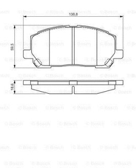 Гальмівні колодки (набір) BOSCH 0986495126