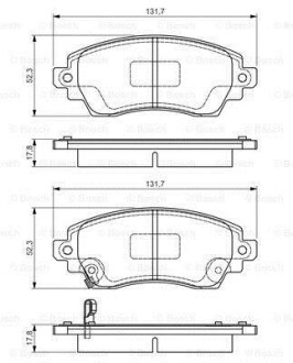 Комплект тормозных колодок, дисковый механизм BOSCH 0 986 495 132