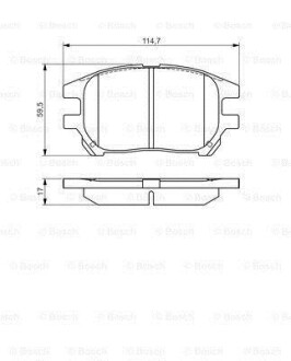 Дисковые тормозные колодки BOSCH 0986495140