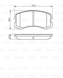 Дисковые тормозные колодки BOSCH 0986495158