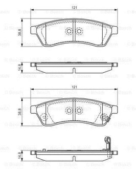 Тормозные колодки BOSCH 0 986 495 168