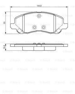 Комплект тормозных колодок из 4 шт. дисков BOSCH 0986495170