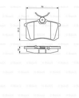 Колодки гальмівні AUDI/VW/PEUGEOT/CITROEN/FIAT/LANCIA \'\'R \'\'97-05 PR2 BOSCH 0986495231