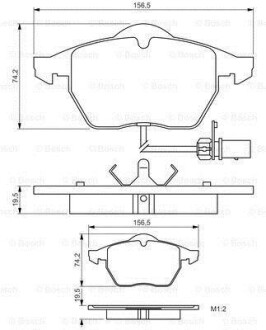 Комплект гальмівних колодок - дискові BOSCH 0986495232