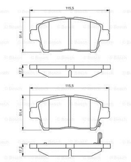 Гальмівні колодки (набір) BOSCH 0986495242