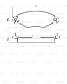 Комплект тормозных колодок, дисковый механизм BOSCH 0986495260