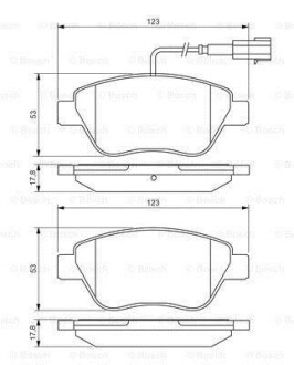 Комплект тормозных колодок, дисковый механизм BOSCH 0 986 495 342 (фото 1)