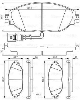 BRAKE PAD FRONT BOSCH 0986495350 (фото 1)