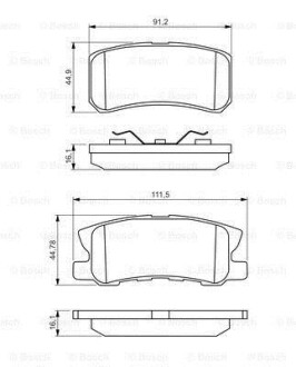 Комплект тормозных колодок из 4 шт. дисков BOSCH 0986495357