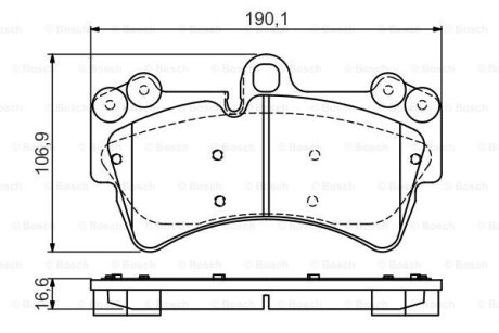 Гальмівні колодки дискові AUDI/PORSCHE/VW Q7/Cayenne/Touareg F 02-10 BOSCH 0986495435 (фото 1)